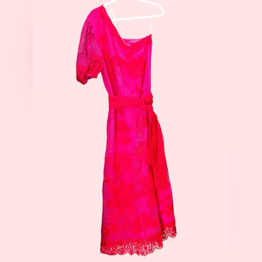 Farm Rio Guipuire Bicolor Maxi Dress, L - Picture 2 of 9